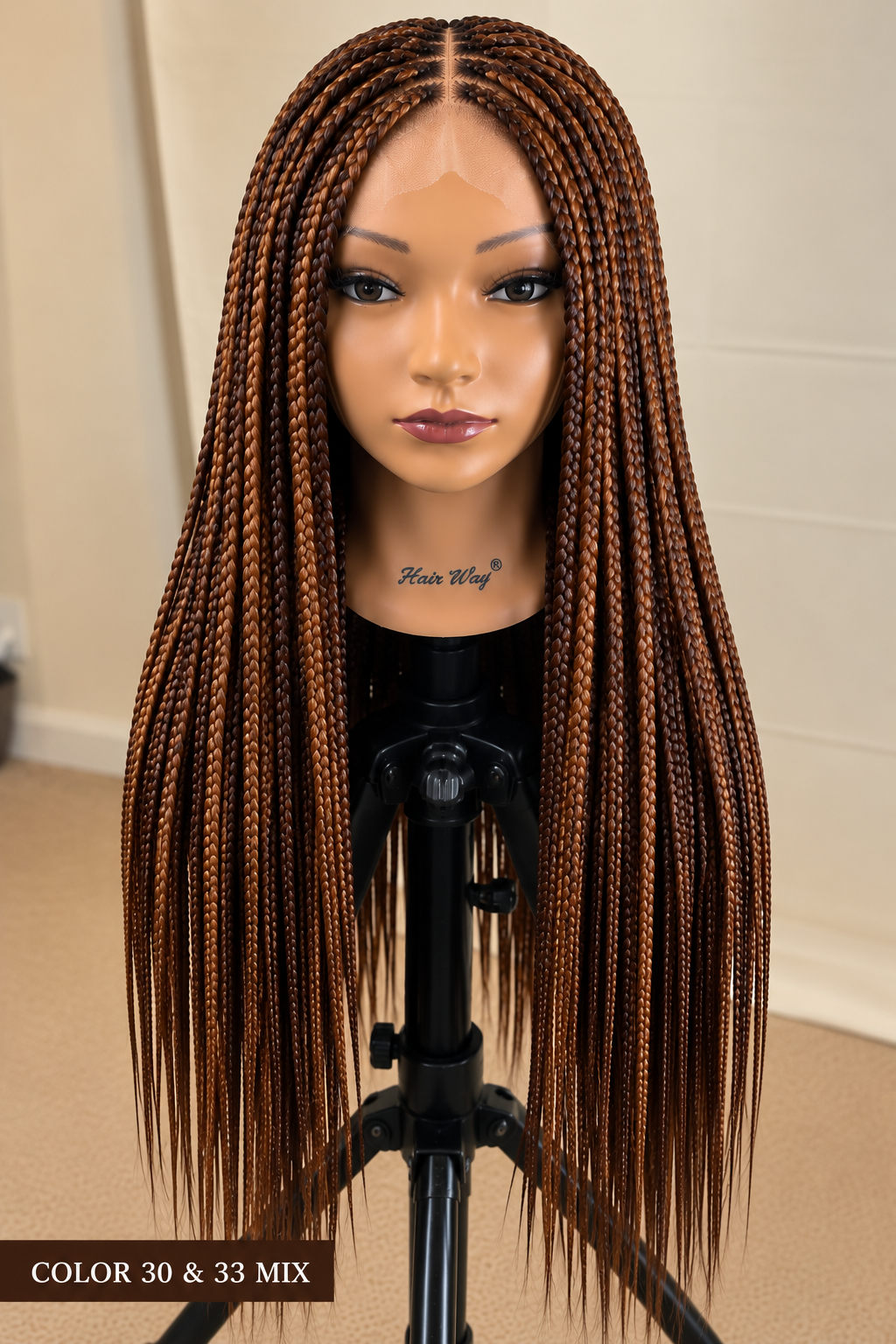 AVETIKO 30 & 33 Mix Knotless Braided Wig – 23 Inch, 2×6 Lace