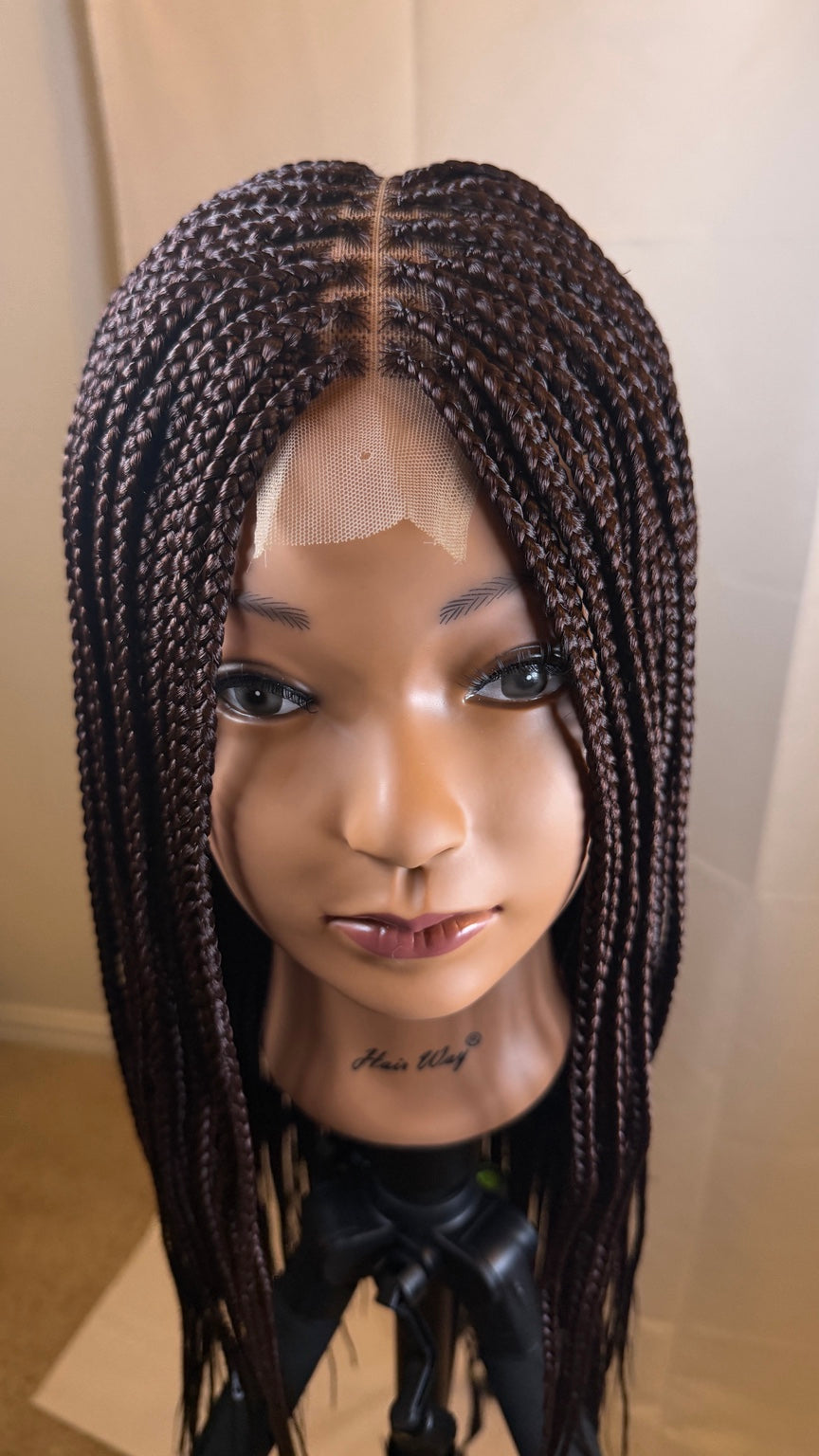 AVETIKO Color 33 Knotless Braided Wig – 23 Inch, 2×6 Lace
