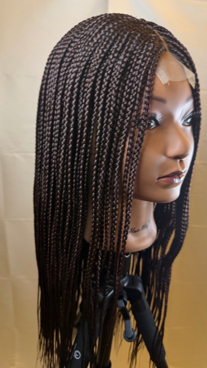 AVETIKO Color 33 Knotless Braided Wig – 23 Inch, 2×6 Lace