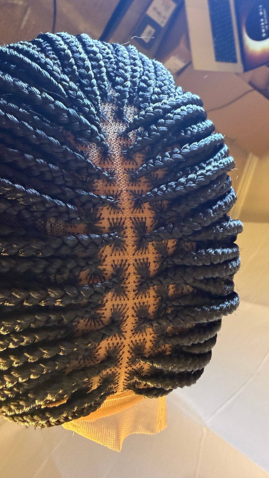 AVETIKO Black Knotless Braided Wig – 33 Inch, 2×6 Lace