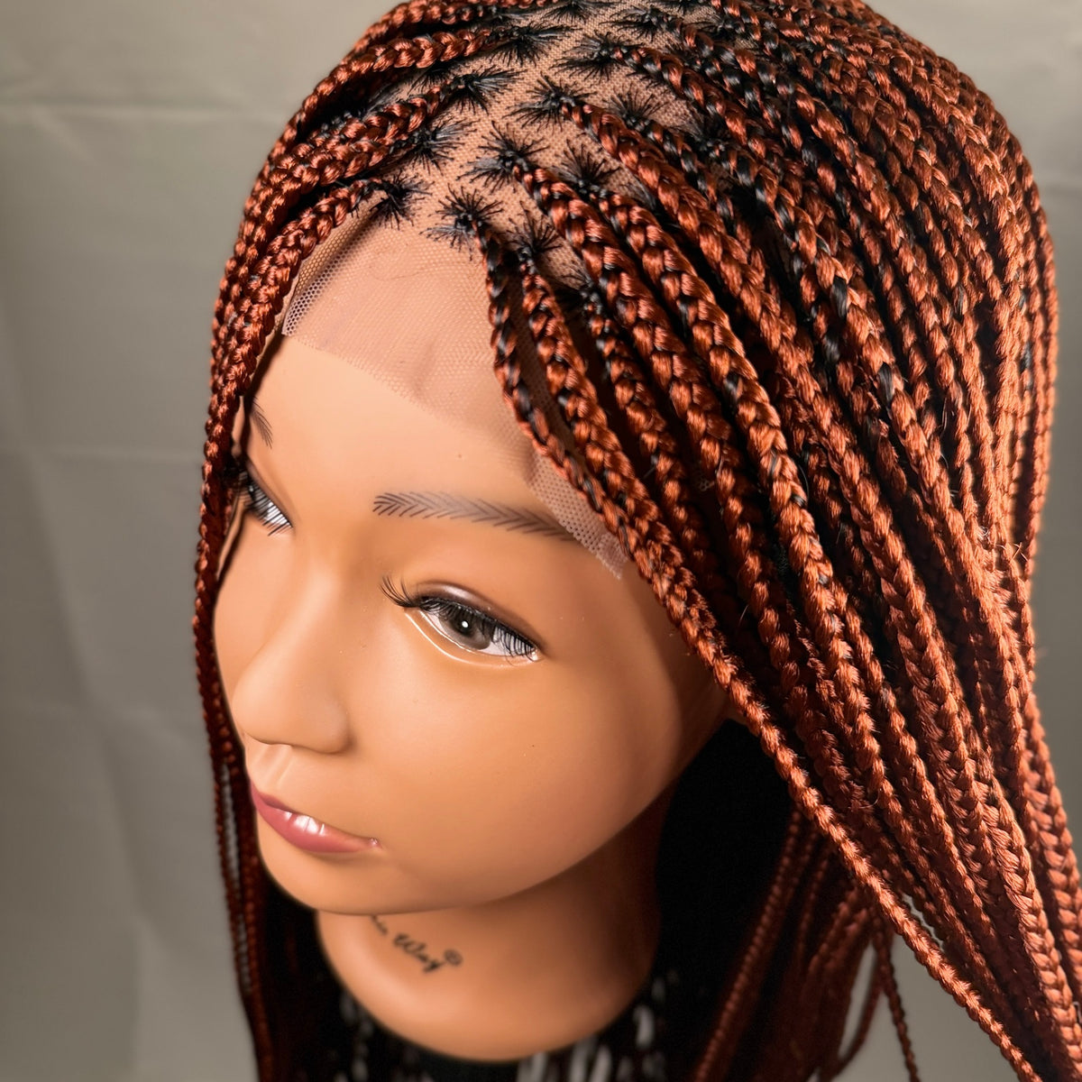 AVETIKO 28-Inch Color 350 Handmade Braided Wig | 5×5 Lace Closure