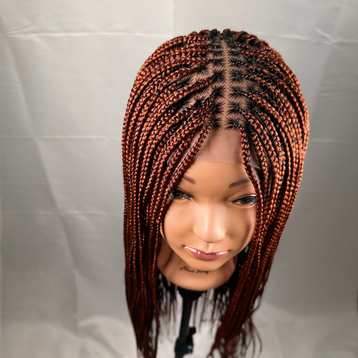 AVETIKO 28-Inch Color 350 Handmade Braided Wig | 5×5 Lace Closure