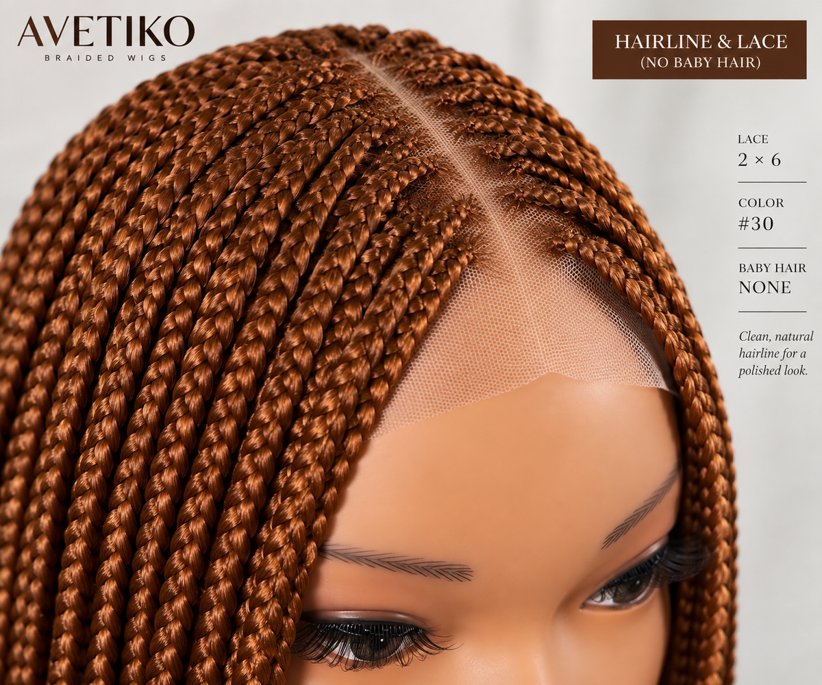 AVETIKO Color 30 23-Inch Freestyle Knotless Braided Wig
