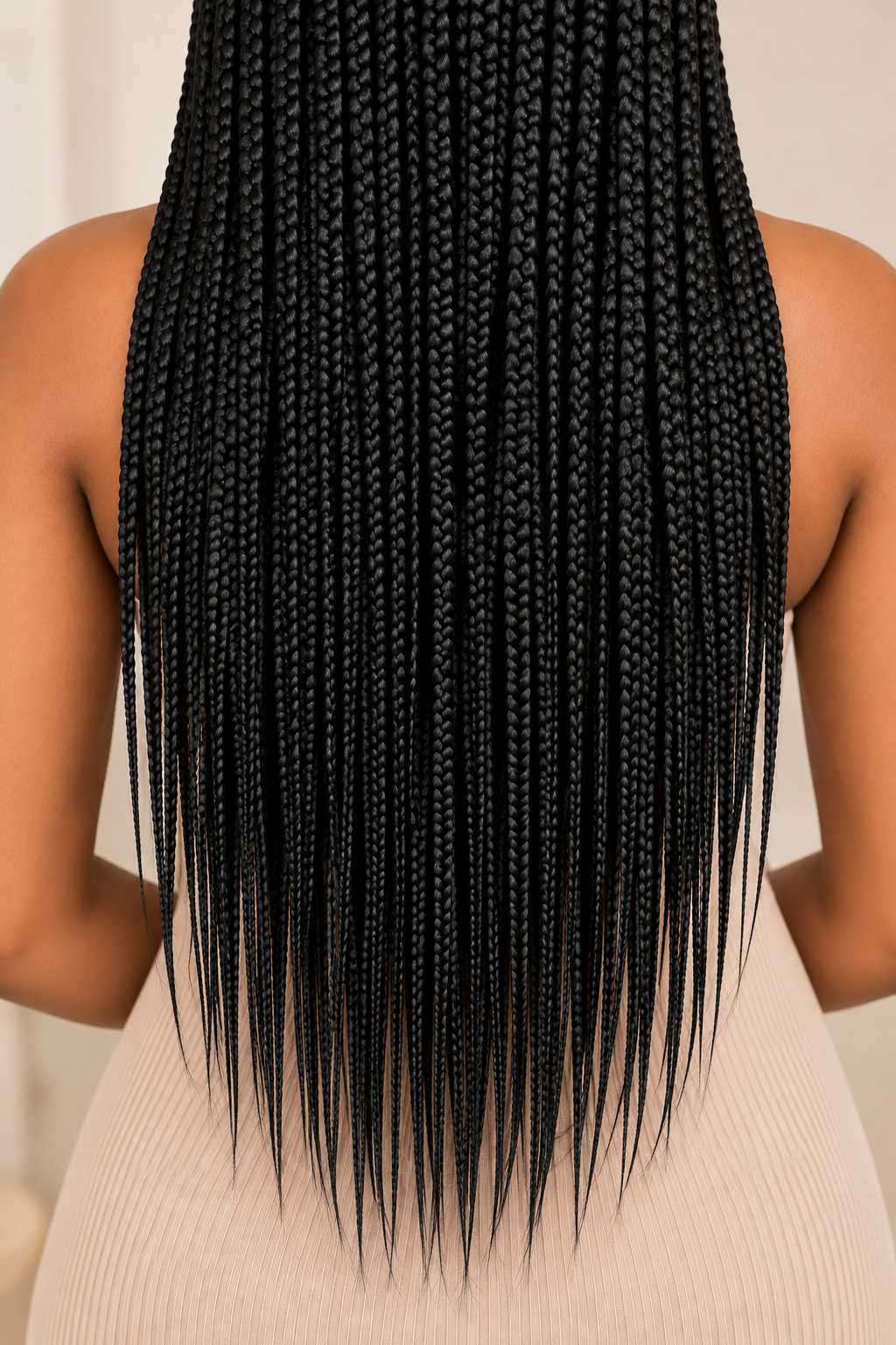 AVETIKO Black 23-Inch Freestyle Knotless Braided Wig