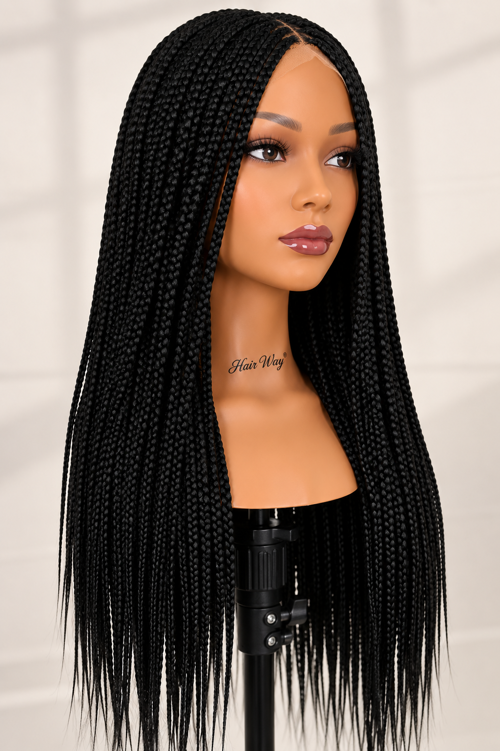 AVETIKO Black 23-Inch Freestyle Knotless Braided Wig