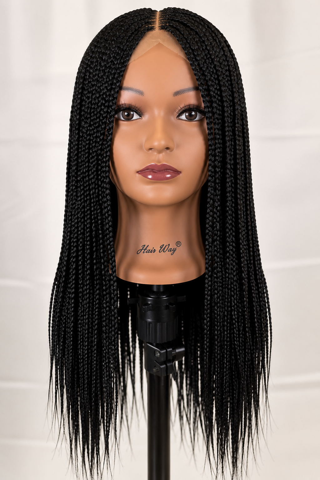 AVETIKO Black 23-Inch Freestyle Knotless Braided Wig