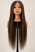 AVETIKO 4-Color Mix 2×6 Knotless Braided Wig – 33 Inches