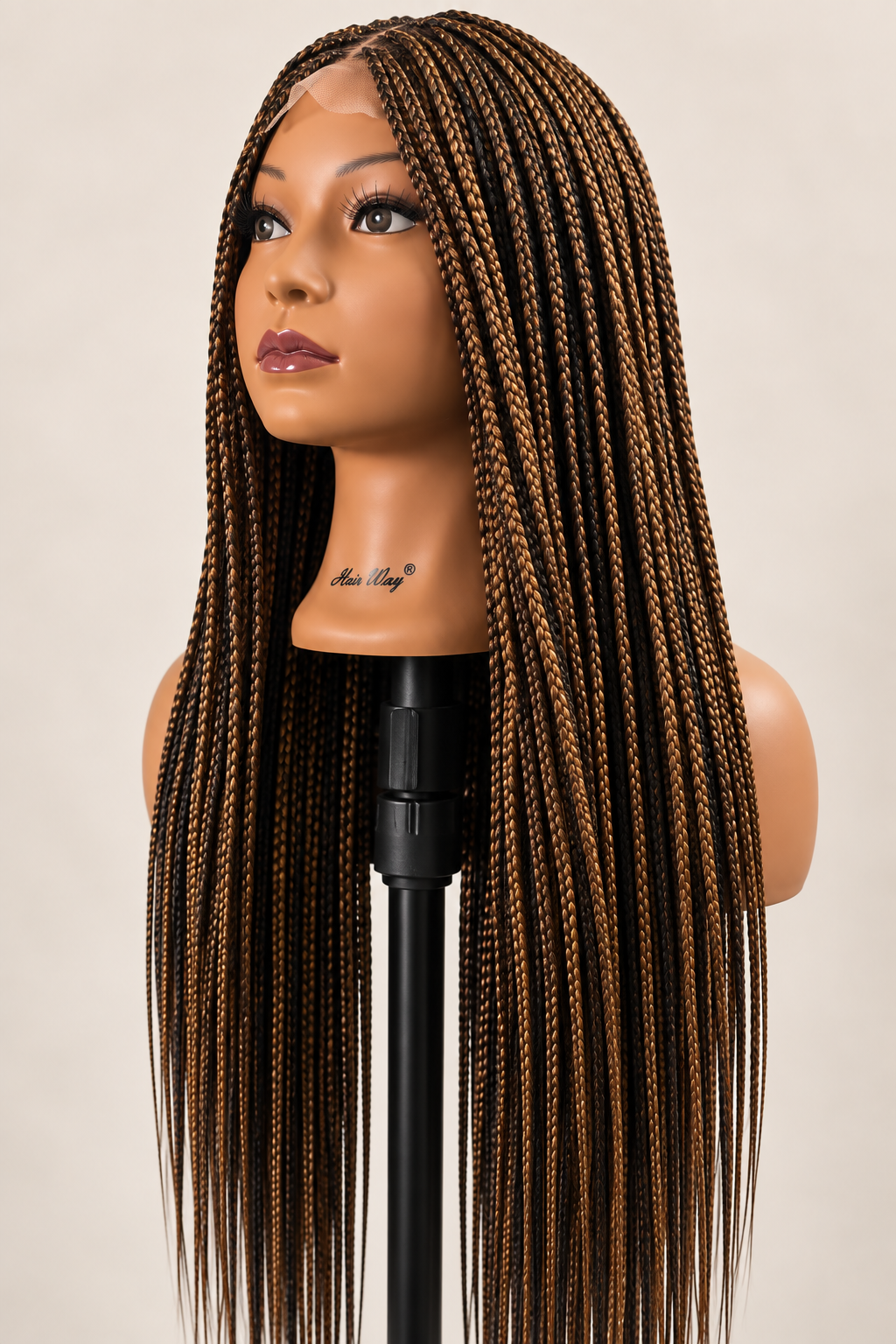 AVETIKO 4-Color Mix 2×6 Knotless Braided Wig – 33 Inches