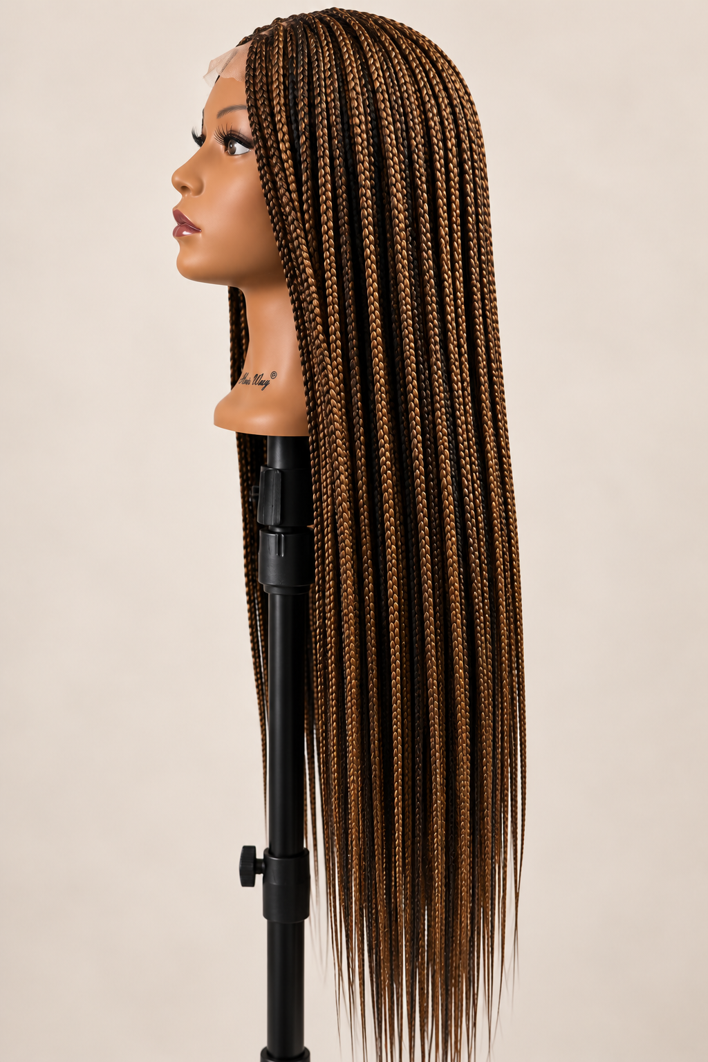 AVETIKO 4-Color Mix 2×6 Knotless Braided Wig – 33 Inches