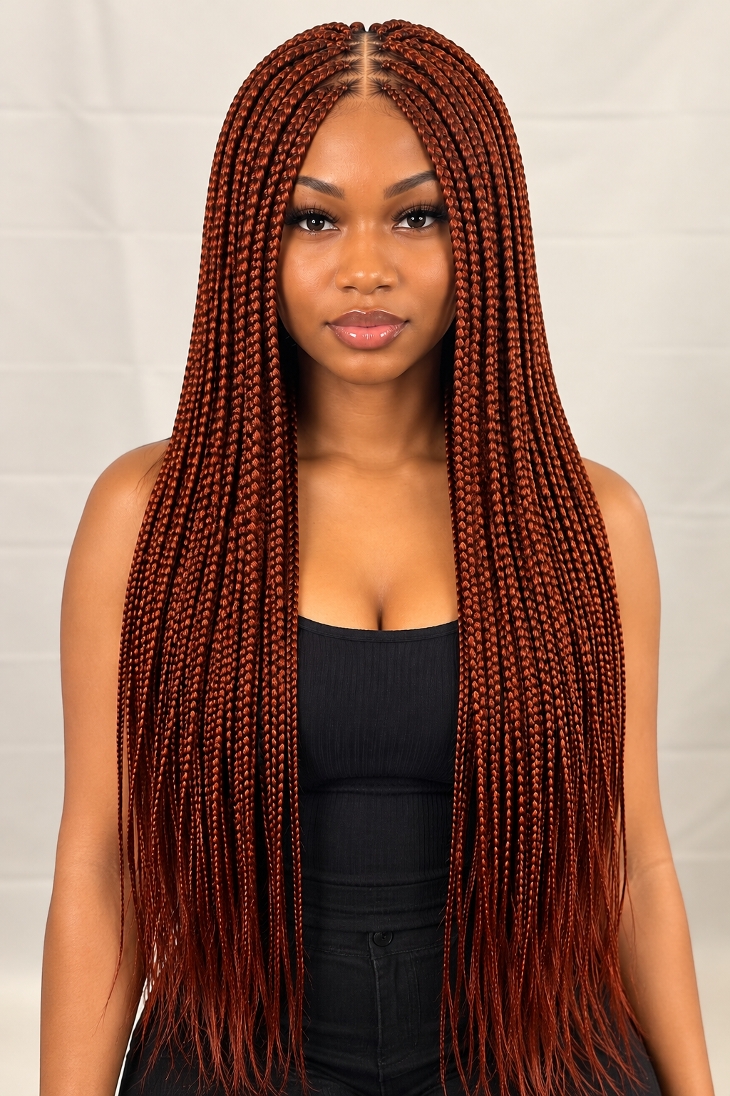 AVETIKO 28-Inch Color 350 Handmade Braided Wig | 5×5 Lace Closure