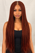 AVETIKO 28-Inch Color 350 Handmade Braided Wig | 5×5 Lace Closure