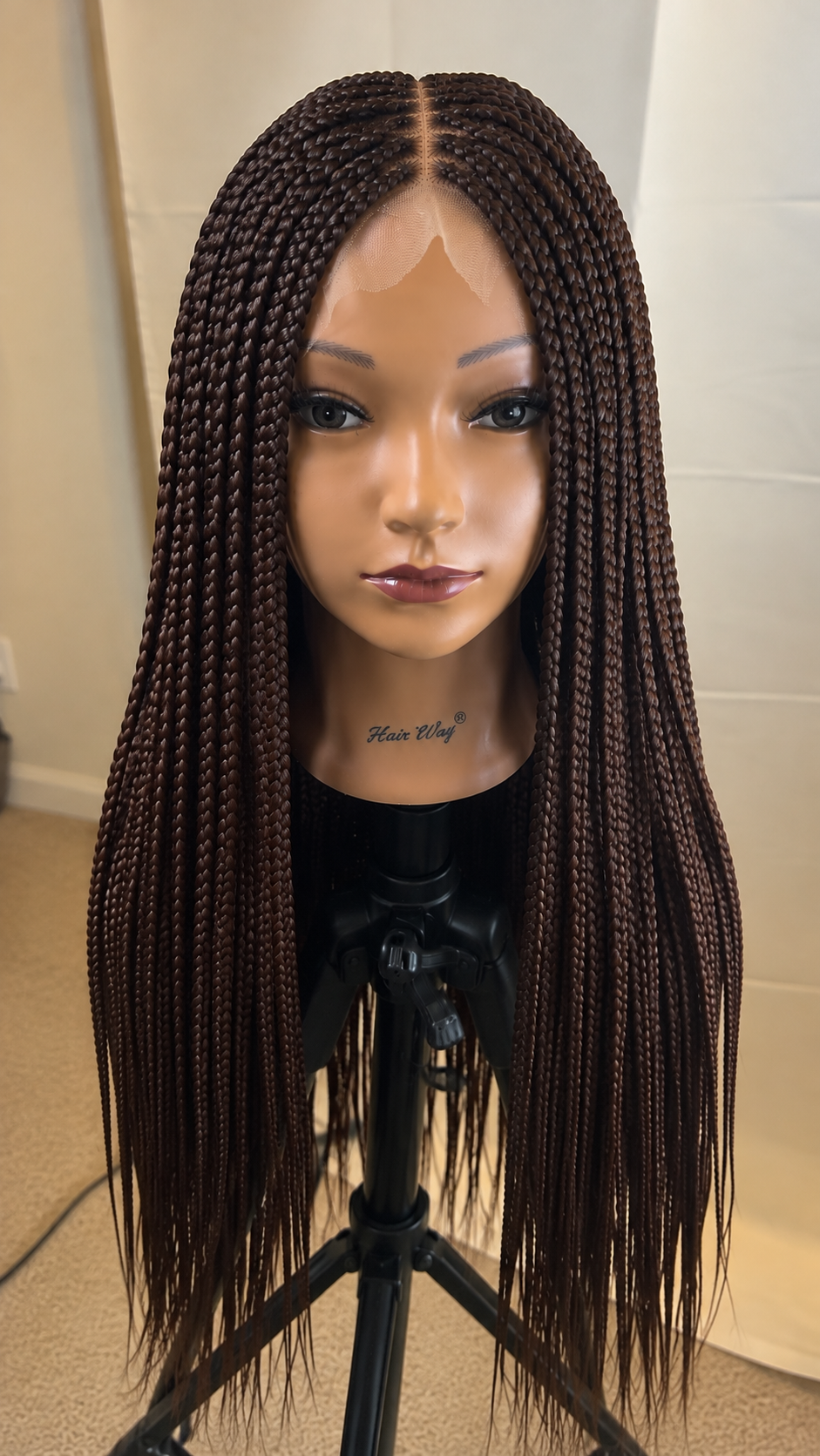 AVETIKO Color 33 Knotless Braided Wig – 23 Inch, 2×6 Lace