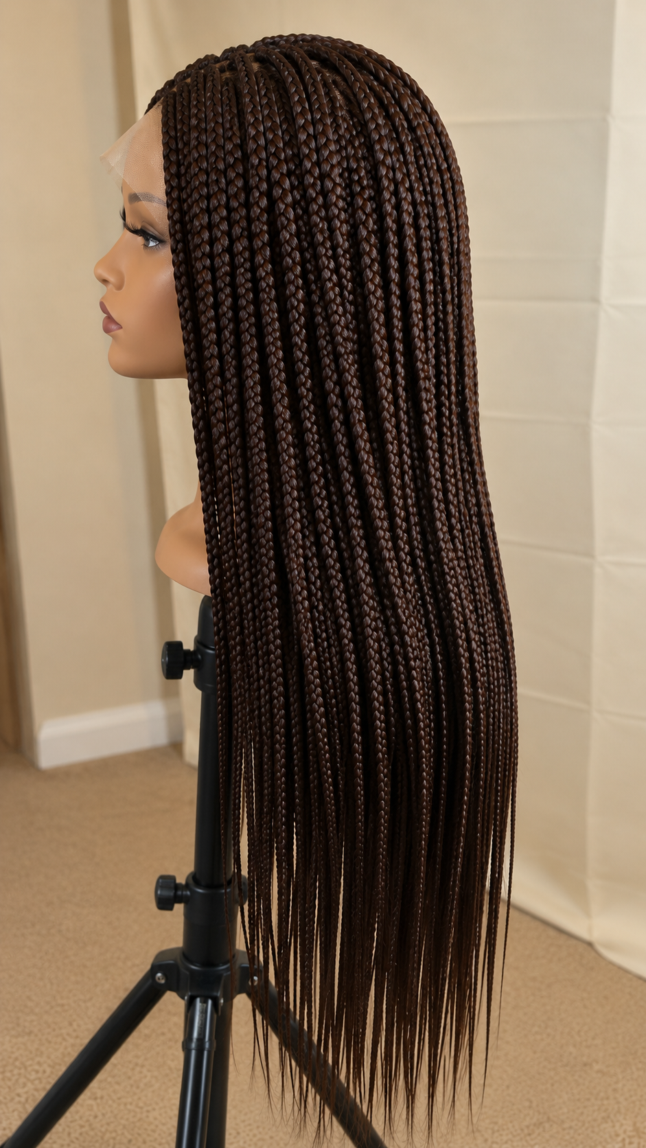 AVETIKO Color 33 Knotless Braided Wig – 23 Inch, 2×6 Lace